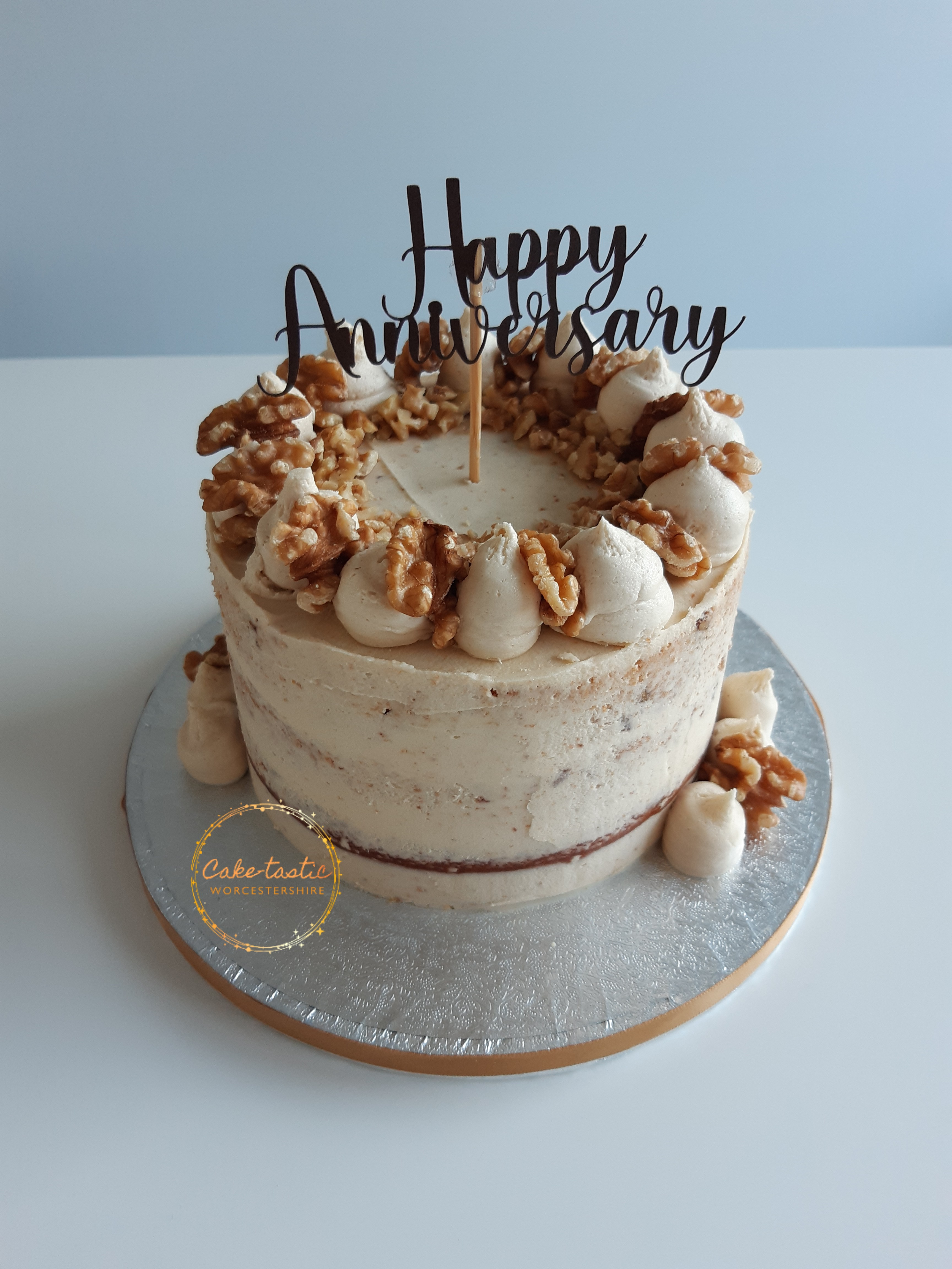 Wedding Anniversary Cake - Coffee & Walnut Cake
