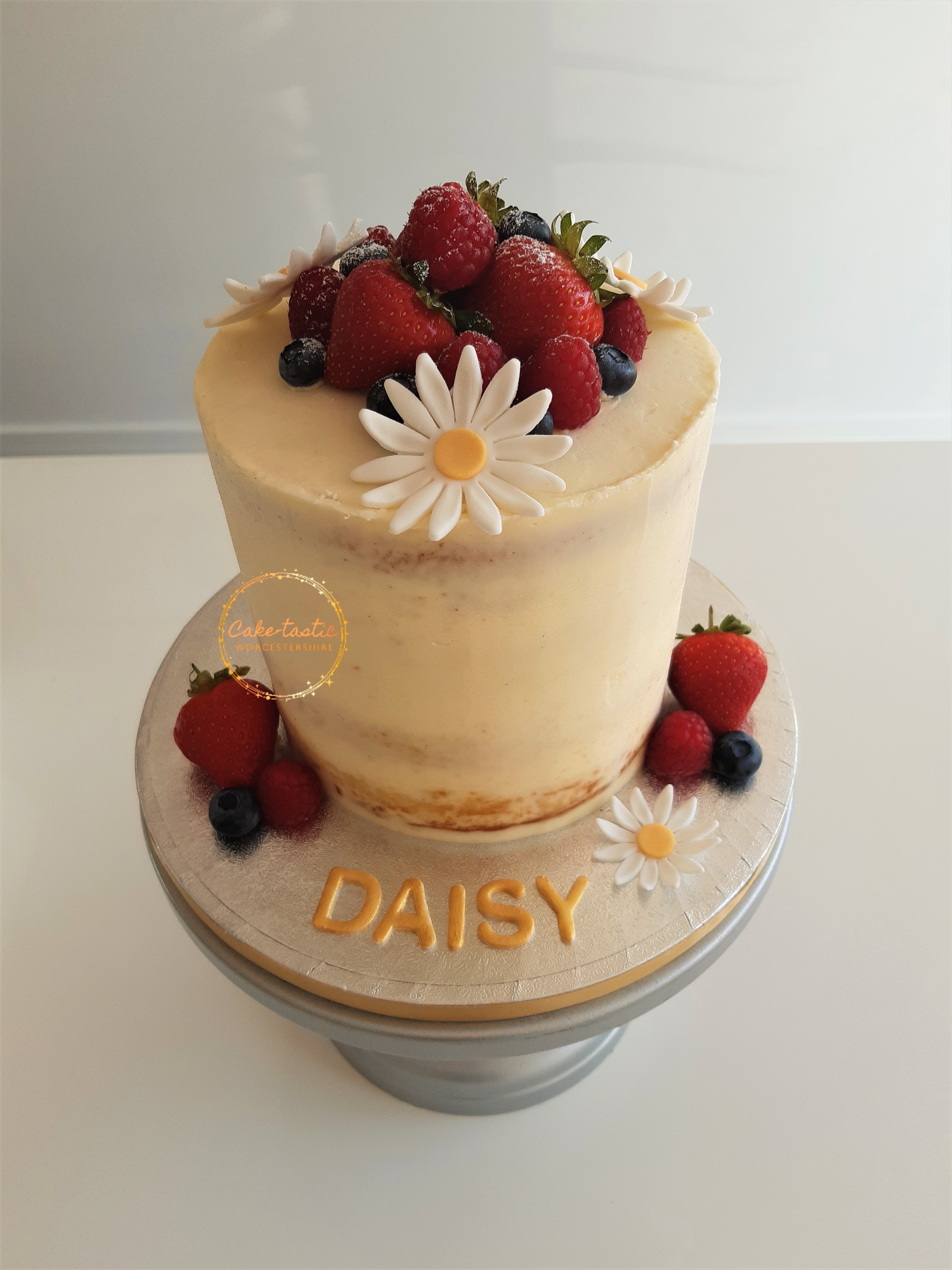 Semi Naked Daisy Cake