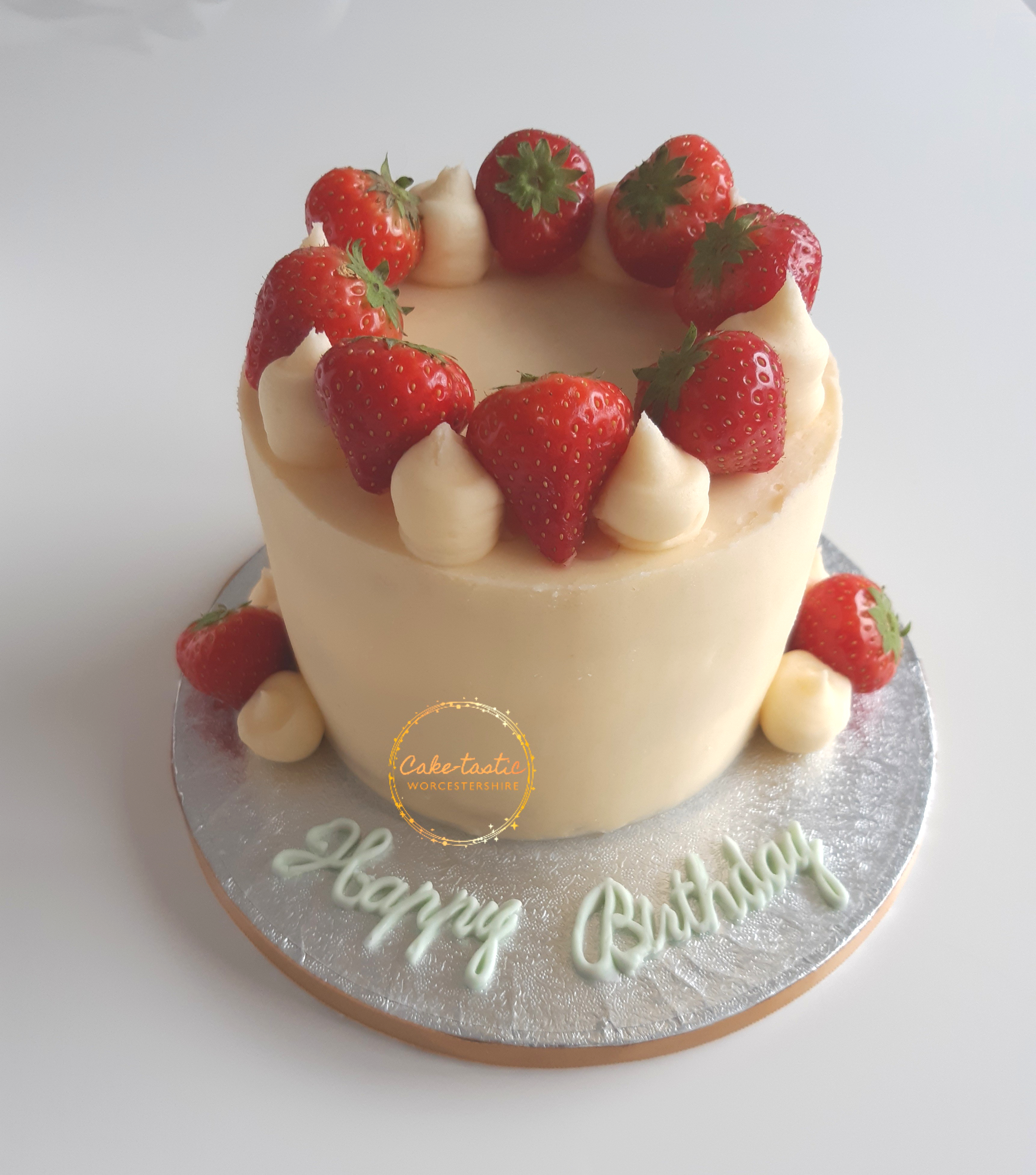 Strawberry and Vanilla Birthday Cake