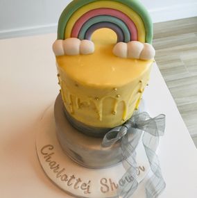 Christening Cake - Rainbows