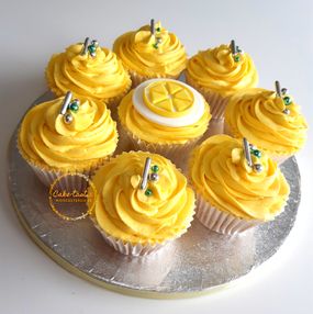 Lemon Birthday Cupcakes