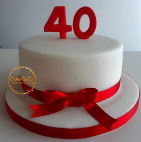 Ruby Wedding Anniversary Cake