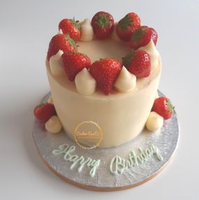 Strawberry and Vanilla Birthday Cake